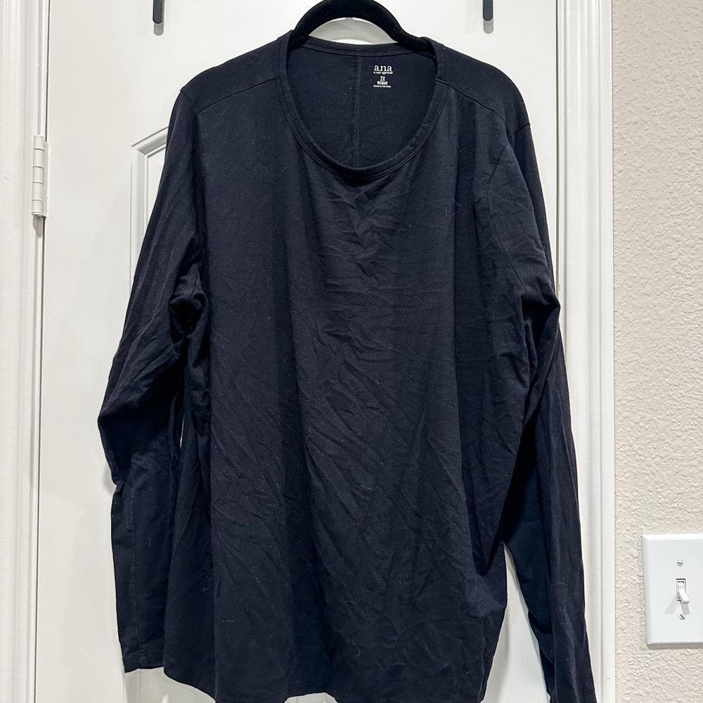 a.n.a Women’s Dark Long Sleeve Tee, Size 2X